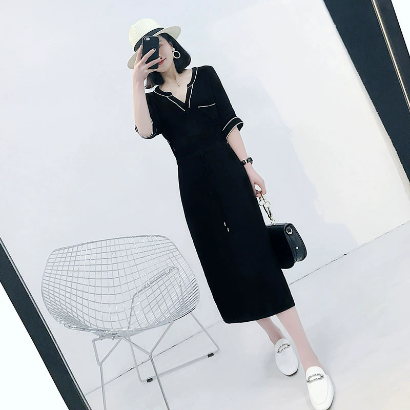 (В наличии) лето Новый плюс размер ins супер популярное платье шифон миди платье пухлые девушки платье 803