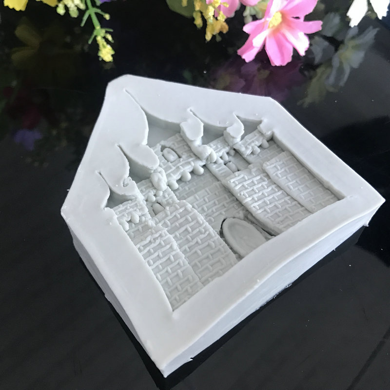 Fairy Tale Castle Fondant Chocolate Silicone Mold DIY Handmade Freeze-Dried Mousse Silicone Mold Factory