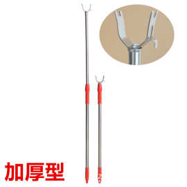 优质耐用长1.6米加厚不锈钢可伸缩衣叉伸缩撑衣杆晾衣叉厂家直销