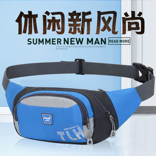 Universal Men and Women Multifunctional Large Capacity Waterproof Outdoor Sports Hip Bag Fashion Casual Crossbody Bag Cash Bag