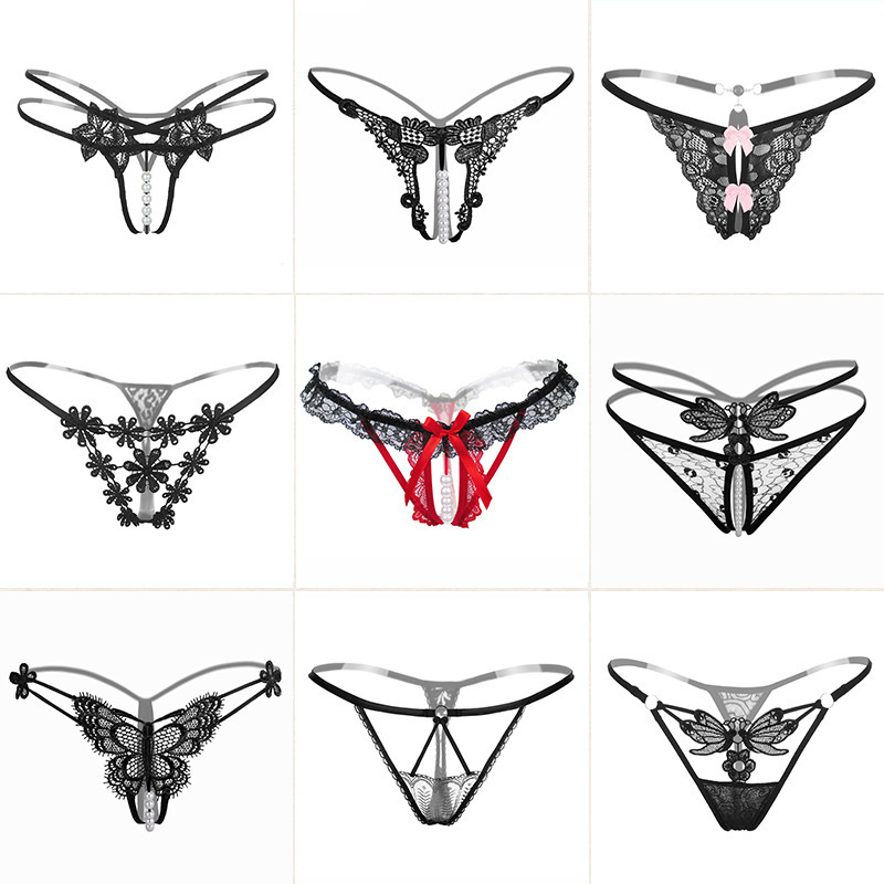 Sexy Lingerie Thong, Feminine Low-Waist Panties, Ultra-Thin Japanese Style, Hot and Alluring Transparent T-Pants