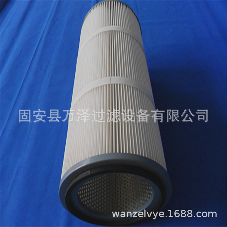 万泽供应焊接烟尘集尘器滤筒 ptfe覆膜除尘滤芯