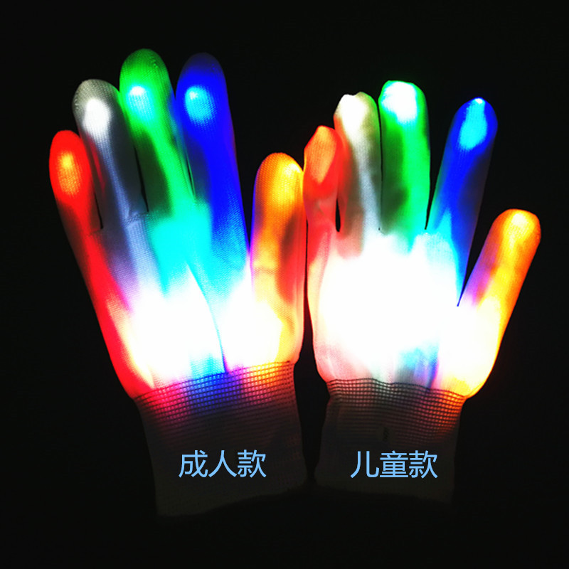 Fábrica transfronteriza dedicada Amazon niños llevó Guantes luminosos/Navidad Halloween luminoso cálido guantes