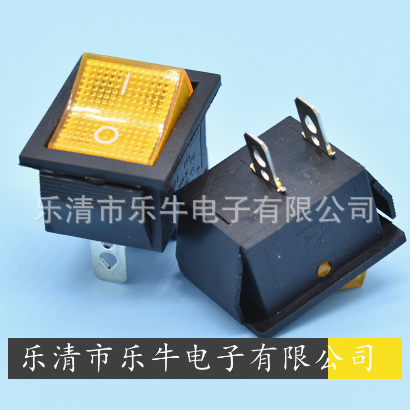 船型开关 KCD4 2脚翘板开关 16A 中2脚电源开关 电动车2脚开关