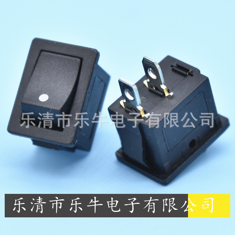 复位船型开关 KCD1 15*21mm复位翘板开关 2脚复位电源开关