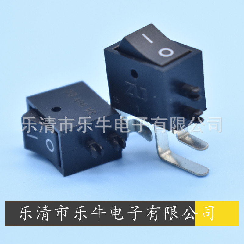 弯脚船型开关KCD1 带定位柱弯脚小翘板开关 线路板小电源开关6A