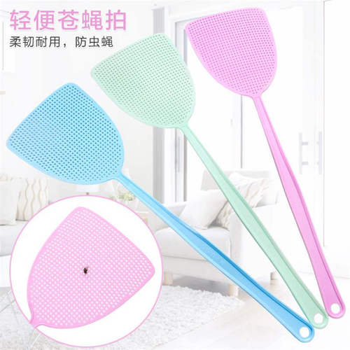 Colorful long handle large plastic fly swatter manual mosquito swatter mosquito swatter fly swatter mosquito swatter manufacturer