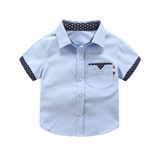 Trendy short-sleeved thin shirts for children in summer Trendy casual half-sleeved shirts for small and medium-sized children Boys' summer short-sleeved tops