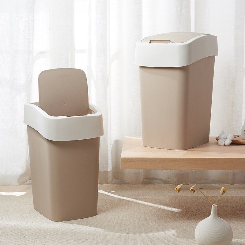 Factory Direct classification trash can 25L classification rocker cover square flip kitchen bathroom trash can