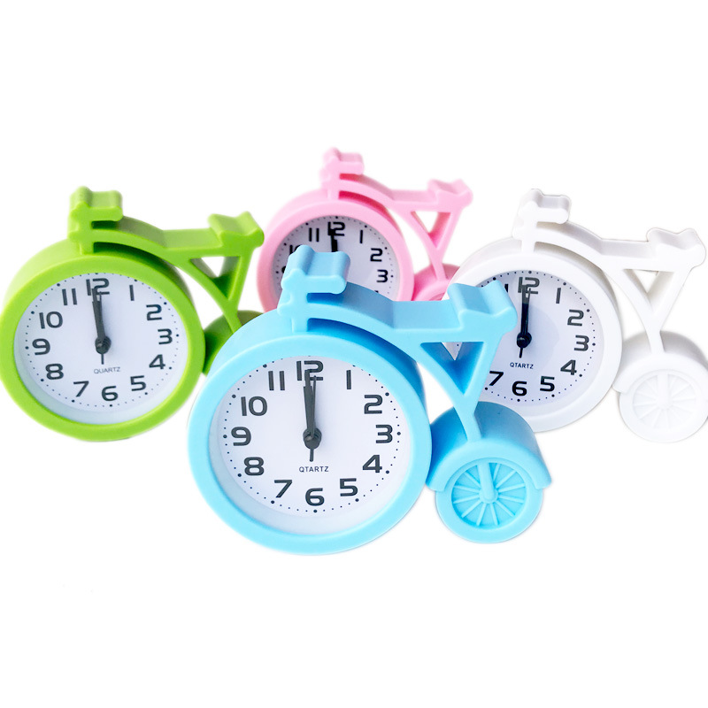Factory direct bicycle shape creative alarm clock color fashion student gift alarm clock wholesale can add LOGO