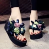 6 cm human character 3 color flowers big buds dark blue