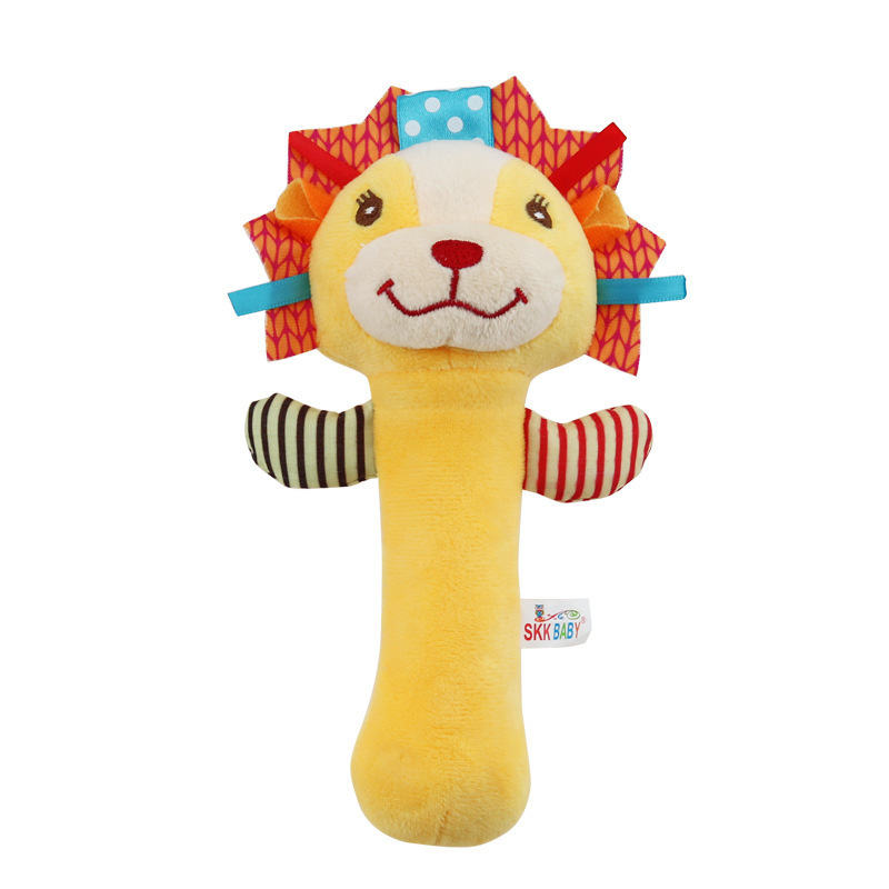 Sonajero de mano SKKbaby, juguete para bebé, sonajero de mano de peluche con forma de animal, campana para cuna, juguete educativo.