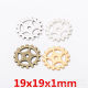 DIY jewelry accessories retro alloy four-color optional gear pendant zakka wholesale factory direct 1387