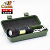 Factory direct selling with pen fixture can be recruited outdoor barracks built -in lithium battery USB charging strong light flashlight wholesale