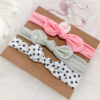 Children's headband, cloth with bow, hair accessory, set, suitable for import, wholesale