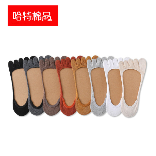 Toe socks shallow mouth invisible women's socks spring and summer hot selling split toe socks wholesale manufacturer brand Japanese simple solid color