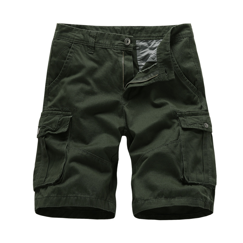 Aliexpress Amazon Summer Men's High-Waisted Embroidered Straight-Leg 5-Point Shorts Plus Size Work Shorts Men's Casual