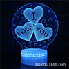 Creative table lamp for St. Valentine's Day, touch night light, suitable for import, 3D, remote control, Birthday gift