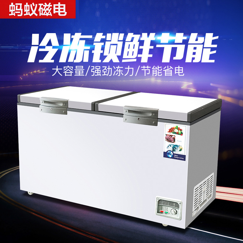 蚂蚁磁电商用大冰柜卧式冰柜商用节能大冷柜冷冻柜冷藏柜卧式冰柜