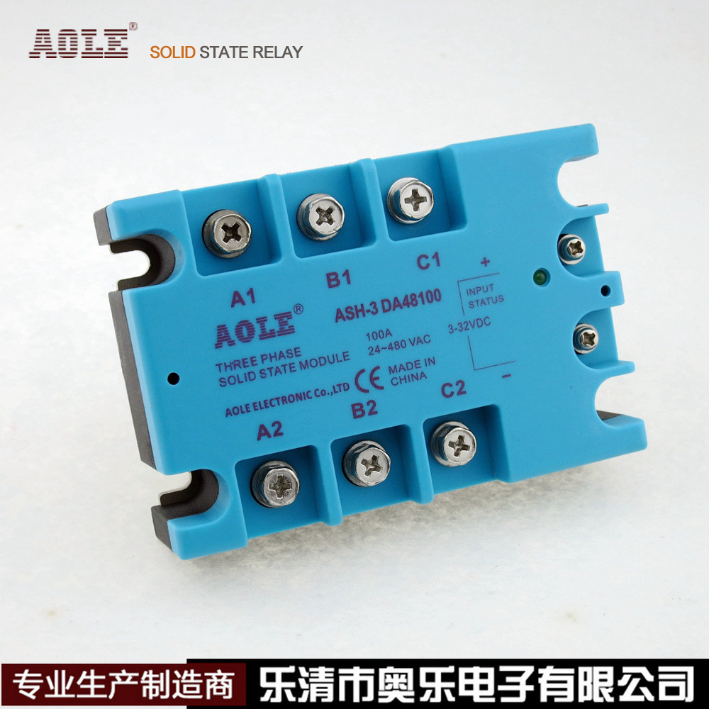 奥乐ASH-3DA48100三相固态继电器直流控交流现货固体模组模块
