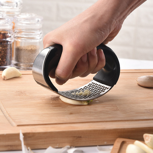 Stainless steel garlic press household manual garlic masher kitchen ginger garlic masher ring garlic masher