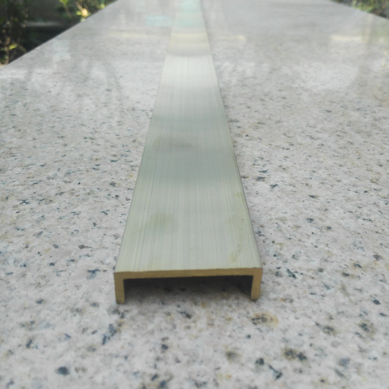 U型铜条 木门装饰吊顶背景墙金属装饰边框地板收边玻璃包边 U型槽