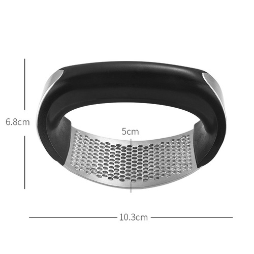 304 Ring-Shaped Stainless Steel Garlic Press, Manual Garlic Mincer, Kitchen Ginger-Garlic Sauce Maker, Garlic-Mashing Tool