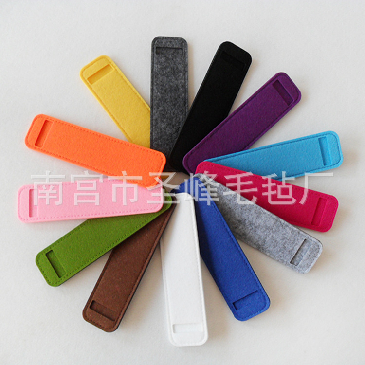毛毡笔袋 简约毛毡笔套文具笔袋批发单支毛毡钢笔保护套加印logo