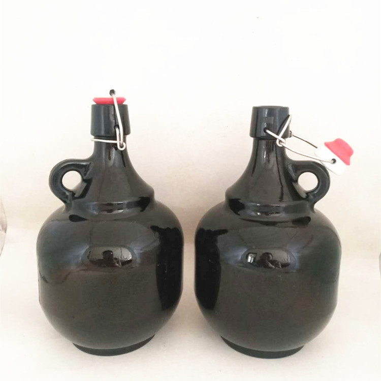 厂家现货直销2000毫升加州啤酒玻璃瓶2.8丝不锈钢摇摆陶瓷卡扣