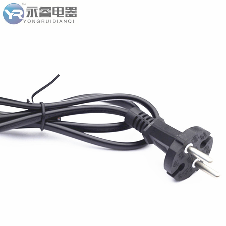 永睿欧规电源线 插头线 VDE电线 欧标八字插头 欧规两芯电源线