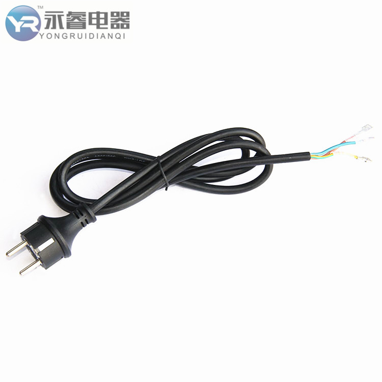 永睿生产C14插头 PVC电线 220V欧式电源线 IP44防水欧规插头电源