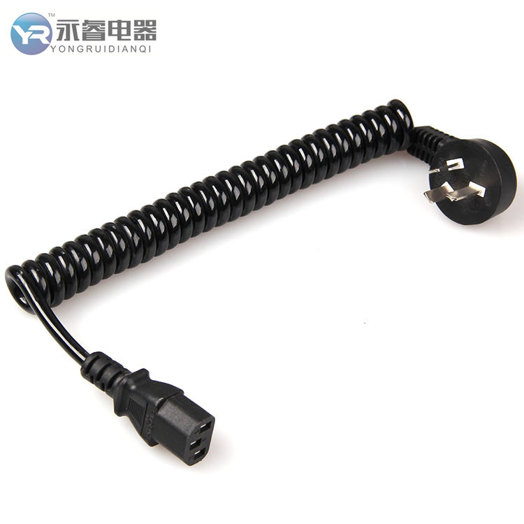 永睿生产电源插头 RVV3芯1平方纯铜电线 两芯国标ccc插头电源线