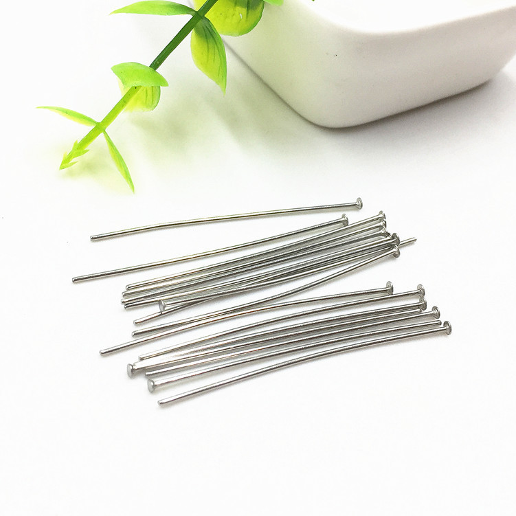Spot supply stainless steel T-pin DIY jewelry accessories bead material stainless steel T-pin flat head bead needle