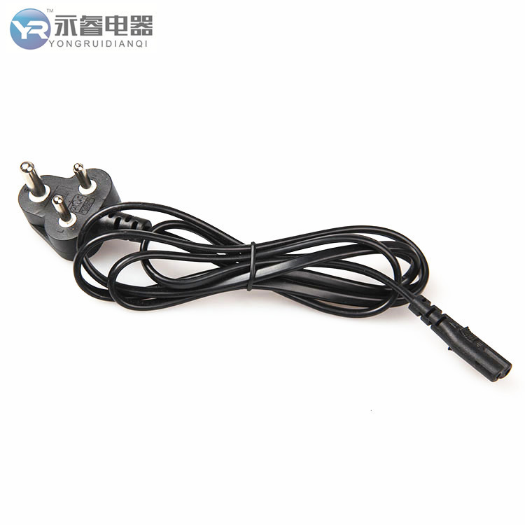 永睿生产电源线 南非插头线 三芯电源线 小南非插头线 八字尾插座