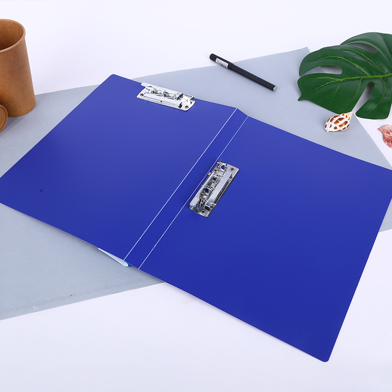 (2개) 5 팩 폴더 A4 더블 클램프 강력한 느슨한 잎 테스트 종이 플라스틱 파일 클램프 삽입 가방 사무용품 도매