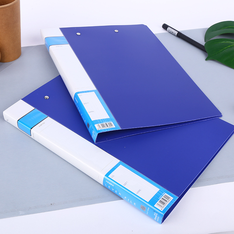 (2개) 5 팩 폴더 A4 더블 클램프 강력한 느슨한 잎 테스트 종이 플라스틱 파일 클램프 삽입 가방 사무용품 도매