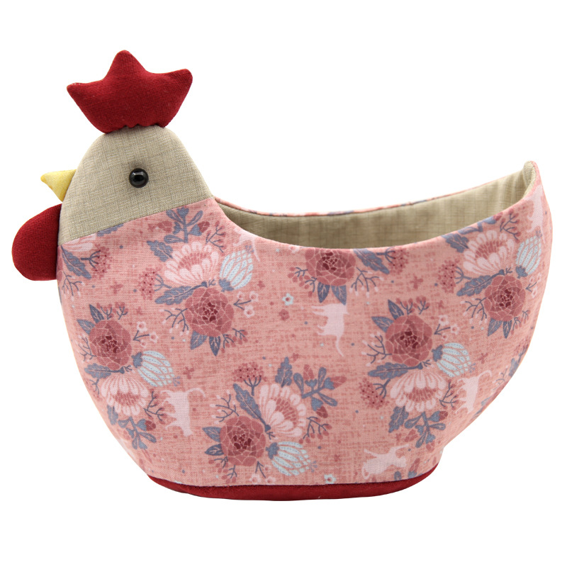 Patchwork DIY bordado material hecho a mano paquete impreso tela de algodón principiante almacenamiento cesta patchwork muñeca pollo
