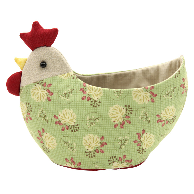 Patchwork DIY bordado material hecho a mano paquete impreso tela de algodón principiante almacenamiento cesta patchwork muñeca pollo