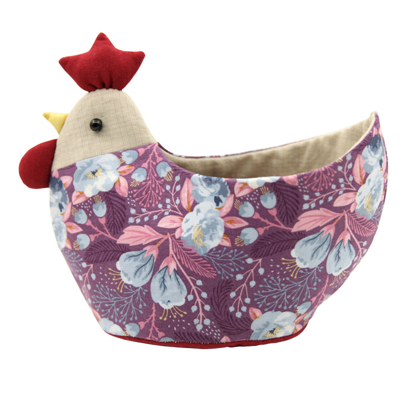 Patchwork DIY bordado material hecho a mano paquete impreso tela de algodón principiante almacenamiento cesta patchwork muñeca pollo