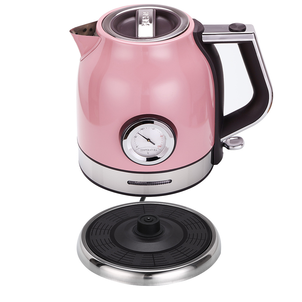 304 de acero inoxidable pequeño electrodoméstico Hervidor eléctrico de acero inoxidable hervidor de agua con termómetro anti-scald cafetera olla de aislamiento