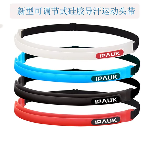 Sports headband running hair band riding silicone sweat band antiperspirant band fitness men's and women's sports can be fixed logo wholesale