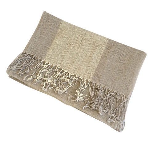 Cross-border foreign trade plaid cotton and linen scarf women's Japanese literary shawl long style warm sunshade scarf available for all seasons