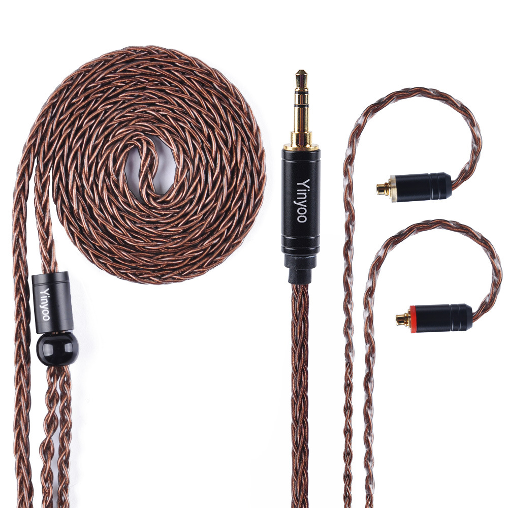 Yinyoo Brown 8-strand silver-plated balance line universal headset fever upgrade line n3ap shulweston