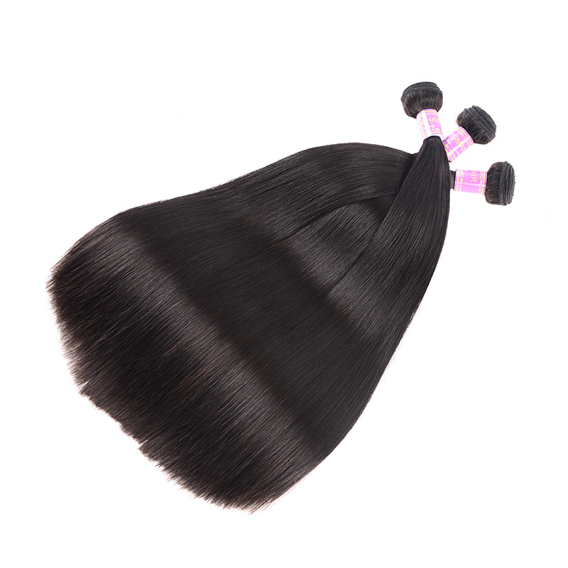 Peluca de pelo real Cortina de pelo hueso recto bone straight human hair double drawn