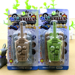 Creative disassemblable large tank-shaped eraser with small car design, children's day toy for students as small prizes