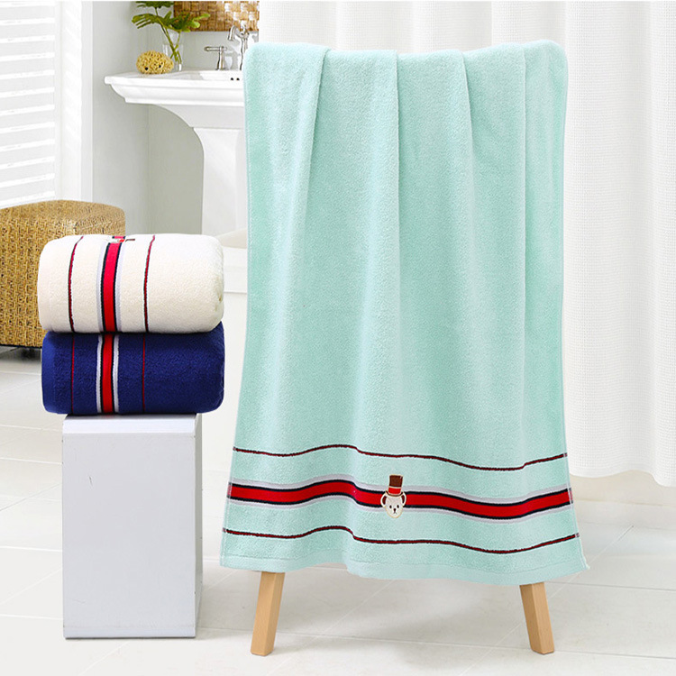 Jie Liya Bath Towel Cotton Soft Absorbent Teddy Cotton Bath Towel Embroidered logo Jie Liya 6750