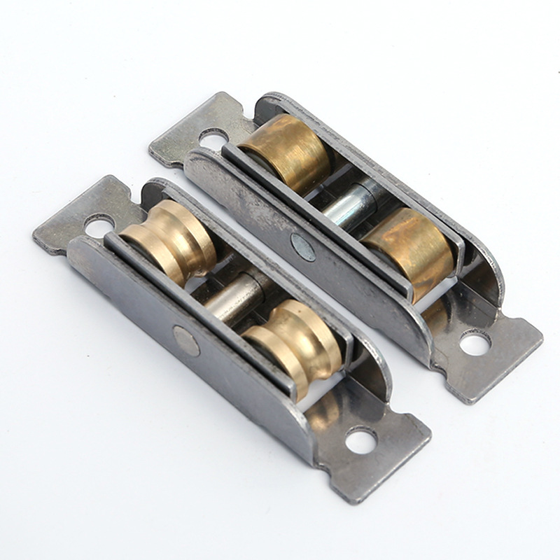 厂家供应批发生产不锈钢可调铜双轮铝合金滑轮配件量大价优