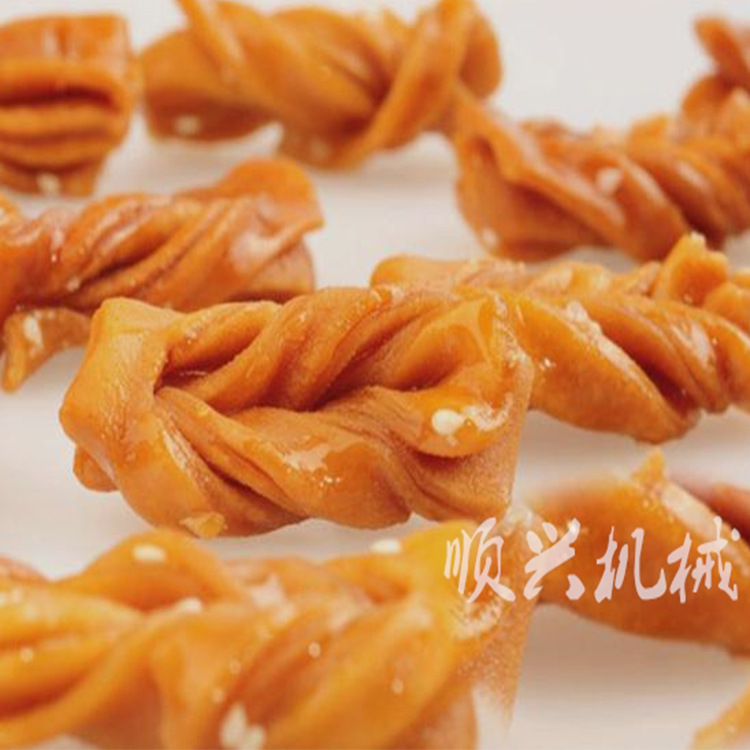 休闲零食酥炸麻叶芝麻排叉机 老北京蜜麻花机 白面江米条技术