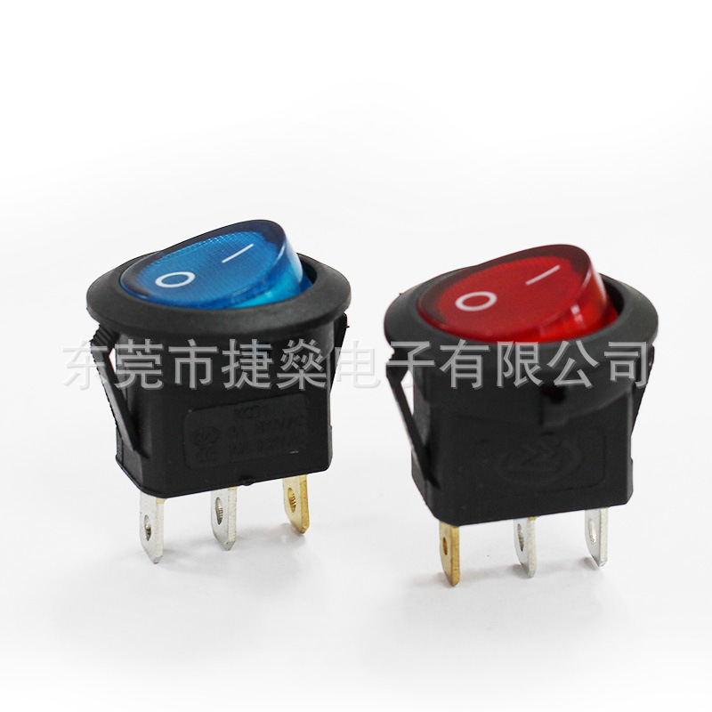 供应RL3-5圆形船型开关 圆形翘板开关 电源开关 RLEIL开关