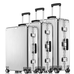 【Dropshipping】Yuluxing Retro Aluminum Frame Wheeled Luggage 20/22/24/26/29 Inch